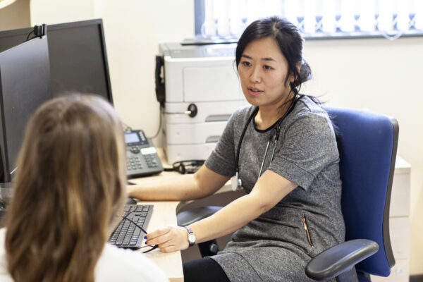 Doctor consulting with a patient in a medical practice